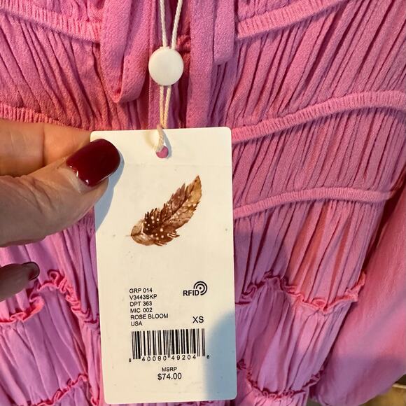 NWT, Chelsea & Violet Women’s Oversized XS Smocked Balloon Sleeve Tiered, K634 - Picture 7 of 14